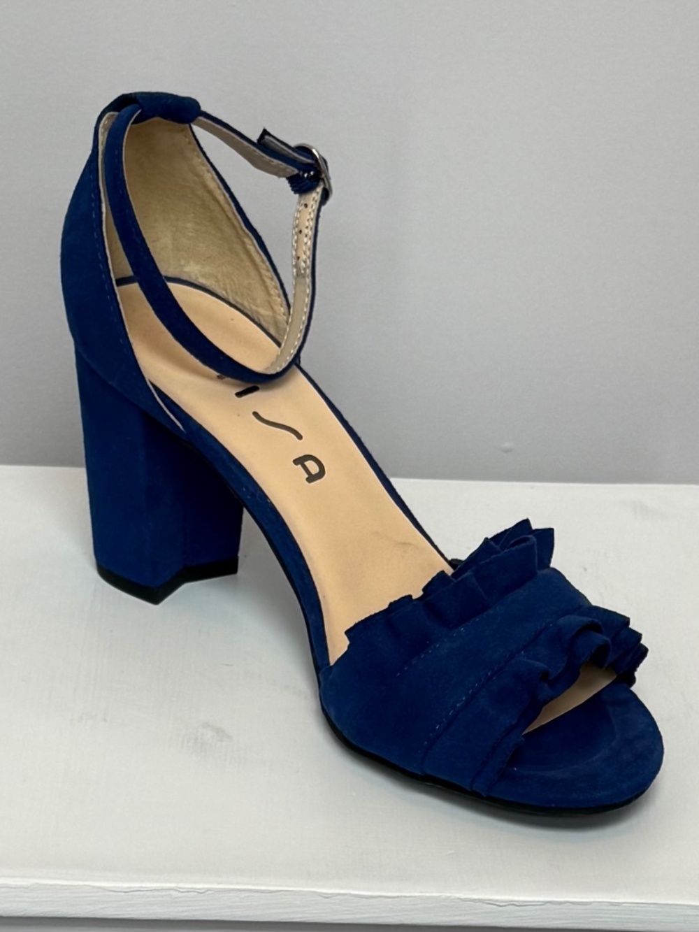 Unisa Royal Blue Suede Slingback Sandal